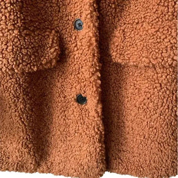 J Crew Teddy Sherpa Coat, size M - Picture 5 of 8